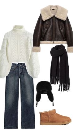 an image of clothes and accessories for winter