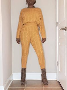 Cable knit sweater pullover sweater and pants

Colors pink and mustard Crop Top Long Sleeves, Two Piece Loungewear, Half Sleeve Sweater, Crop Top Long, Sweaters For Men, Buy Sweaters, Sweater Collection, How To Stretch Boots, Swimwear Brands