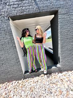 Get ready for some fun in the sun with our Paradise City Striped Knit Pants! Made with a stretchy material, these colorful pants are perfect for a day at the beach or a sunny vacation. Say goodbye to boring outfits and hello to playful style! -So colorful and so fun! -Wear as a beach coverup or with a fun crop top! -Perfect for music festival season! ;) -STRETCHY, elastic waistband -Colorful striped pattern -- I'm drooling! -High waisted fit -Open weave knit (not sheer but pair with flesh tone u Boring Outfits, Colorful Pants, Sunny Vacation, Paradise City, Kimono Coat, Playful Style, Checker Print, Pants Large, Colored Pants