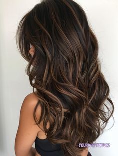 Easy Hair Color Ideas, Dark Summer Hair, Highlight Styles, Highlights Brown Hair Balayage, Easy Hair Color, Highlights For Dark Brown Hair