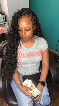 Half Sew In Half Braids, Faux Locs With Curls, Locs With Curls, Half Braids, Faux Locs Hairstyles, Hairstyles Braided, Frontal Hairstyles