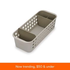 an image of a kitchen sink drainer with the words now trending $ 50 & under