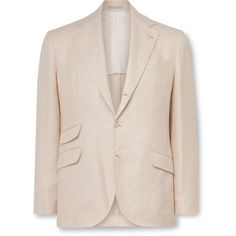 Brunello Cucinelli's blazer is crafted from a blend of linen, wool and silk for just the right weight and drape. Made in Italy, it has functional buttons at the cuffs and a double vent to relax the slim fit. We can't imagine a more sophisticated way to style this than with white trousers and tan accessories. Blazer For Men, White Trousers, Blazers For Men, Brunello Cucinelli, Mr Porter, Designer Collection, Latest Design, Fashion News, Porter