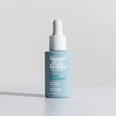 Get even-looking, bouncy skin with our multifunctional super serum. Our do-it-all super serum brightens, smooths, and strengthens the natural moisture barrier with a skin-reviving combination of ingredients. Designed to be suitable for all skin types, this daily serum reveals a visibly healthier-looking, radiant complexion. Thrive Causemetics offers beautifully curated gift sets that are sure to delight any beauty enthusiast. | Thrive Liquid Brilliance Super Serum | Bigger than Beauty Skincare | Province Beauty Serums, Exfoliating Lip Scrub, Thrive Causemetics, Skin Quiz, Lip Exfoliator, Lightweight Moisturizer, Defying Gravity, Cruelty Free Cosmetics, Vegan Makeup