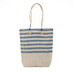 Blue Stripe Market Bag