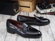 Luxury Semi-formal Tassel Loafers With Round Toe, Luxury Swift Leather Round Toe Loafers, Luxury Masculine Loafers With Round Toe, Luxury Slip-on Oxfords With Tassels, Luxury Slip-on Wingtip Loafers, Bespoke Dress, Bespoke Shoes, Suede Leather Shoes, High Ankle Boots