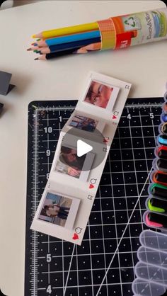 a video demonstrating how to use crayons and colored pencils on a cutting mat