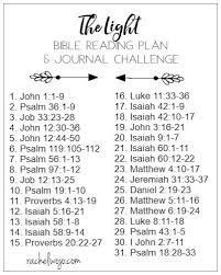 the light bible reading plan and journal challenge printable for kids to use in their homes