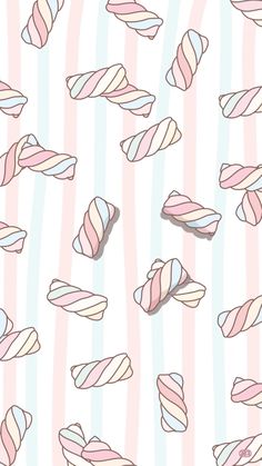 an abstract pattern with pink, blue and white stripes on a pastel striped background