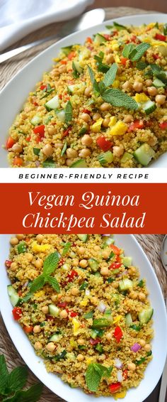 Image for Vegan Quinoa Chickpea Salad Chickpea Recipes Healthy, Quinoa Chickpea Salad, Vegan Quinoa, Chickpea Recipes, Summer Gathering, Chickpea Salad, Taste Buds, Quinoa, Meal Prep