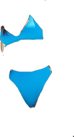 Blue High Waist Swimwear For The Beach, High Waist Blue Swimwear For Beachwear, High Waist Blue Tankini For Poolside, High Waist Blue Swimwear For Summer, Blue High Waist Swimwear For Summer, Blue High Waist Tankini For Beach, Summer High Waist Blue Swimwear, High Waist Blue Beachwear Swimwear, Light Blue High Waist Swimwear For Pool