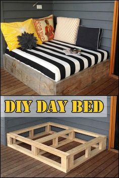 diy day bed made out of pallet wood is an easy and cheap project