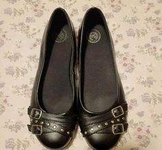 Goth Flats, Aesthetic Flats, Goth Ballerina, Ballerina Flats Shoes, Funky Shoes, Vintage Flats, Ballerina Shoes Flats, Aesthetic Shoes