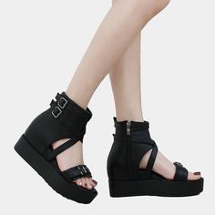 NINJA COMFORTABLE SANDALS Ninja Boots Women, Ninja Sandals, Techwear Shoes, Techwear Women, Ankle Wrap Heels, Outfits Female, Exclusive Sneakers, Lace Up Wedges, Wrap Heels