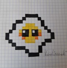 the pixel art is made with black and yellow squares, which look like an angry bird