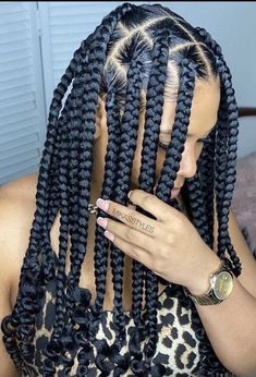 Summer Updos, Big Braid, Big Box Braids, Big Braids, Short Box Braids, Feed In Braids Hairstyles, Bob Braids