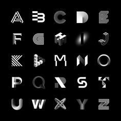 the alphabet is made up of letters and numbers with different shapes, sizes and colors