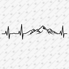 Heartbeat Mountain Tattoo, Timeline Tattoo, Ekg Tattoo, Berg Tattoo, Element Tattoo, Mountains Tattoo, Hiking Svg, Heartbeat Tattoo