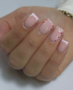 Butterfly Nail Designs Short, 15 Birthday Nails, Maternity Nail Ideas, Biab Nail Ideas, Nails Really Short, Short Biab Nail Designs, Birth Nails, Biab Designs, Biab Nail