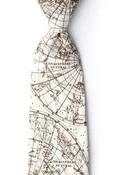 If you love travel are fascinated by the world or even if you simply have an affinity for geography you will love our Vintage Star Chart Extra Long Tie. This beige tie features ancient sketches of the Austral (Southern) Hemisphere in a repeating pattern and is made of a fine microfiber blend. Imported. Tie Crafts, Ties Mens Fashion, Brown Tie, Star Chart, Vintage Star, Cool Ties, Love Travel, Groom And Groomsmen, Really Cute Outfits