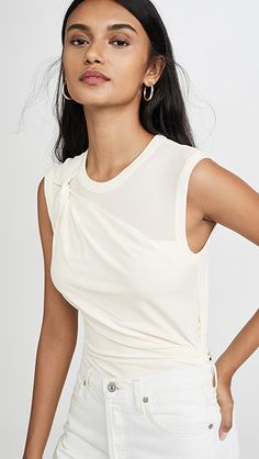 alexanderwang.t Twisted Crepe Jersey Top | SHOPBOP Elegant T Shirt, Summer Tee, Fashion Editor, China Fashion, Jersey Top, Fashion Details, Women's Tops, Pullover Styling, Fashion Designer