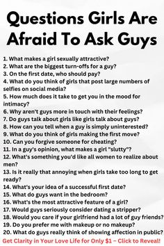 Questions Girls Are Afraid To Ask Guys Deep Questions To Ask About Yourself, Uncomfortable Questions To Ask Boyfriend, Questions To Get To Know A Guy, Questions Girls Are Afraid To Ask Guys, Marriage Questions, Hero Instinct, Text Conversation Starters, Deep Conversation Topics