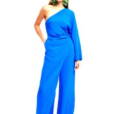 Brand New Blue Zara Jumpsuit Hidden Side Zipper Chic Blue Jumpsuits And Rompers For Spring, Blue Bottoms For Summer Evenings, Blue Bottoms For Summer Evening, Blue Summer Pantsuit For Party, Chic Blue Jumpsuits And Rompers For Work, Blue Pantsuit For Summer Party, Chic Blue Party Pantsuit, Chic Blue Jumpsuits And Rompers For Evening, Chic Blue Jumpsuit For Evening