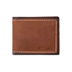 Ideal for life on the go, this RFID bifold traveler wallet by Columbia lets you carry cash, cards, and more in a slim profile wallet that minimizes bulk. Ideal for life on the go, this RFID bifold traveler wallet by Columbia lets you carry cash, cards, and more in a slim profile wallet that minimizes bulk. FEATURES RFID-blocking interior fabric lining helps protect your information Traveler bifold silhouette Designed for extra capacity with less bulk Contrast edge stitching 7 card slots 2 slip p Leather Travel Wallets With Id Window, Durable Bifold Wallet For Everyday Use, Travel Trifold Wallet With Coin Pocket, Travel Trifold Wallet With Id Window, Casual Leather Trifold Wallet For Travel, Trifold Wallet With Id Window For Travel, Casual Trifold Wallets For Everyday Use, Brown Trifold Wallet With Coin Pocket For Travel, Casual Trifold Wallet With Rfid Blocking For Travel