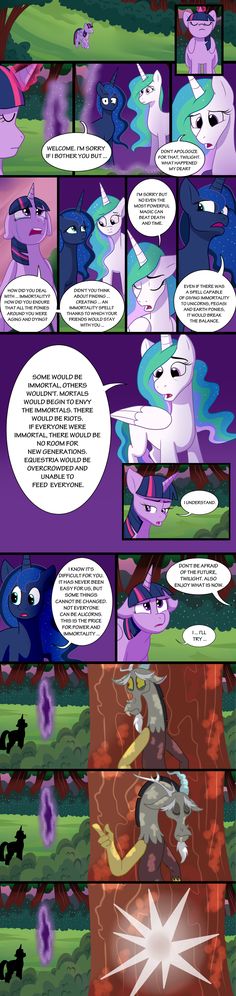 a comic strip with an image of the same pony