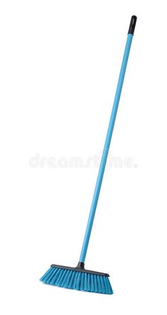 a blue dust broom on a white background stock images and clippings for commercial use