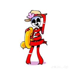 a drawing of a skeleton holding a hot dog in its hand and wearing a hat