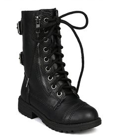 Soda Girls Kids Dome-2S Lace Up Military Combat Boots-Black-1 - CK11FQA2PMB - Girls' Shoes, Boots  #Boots #Girls' #Shoes # #Boots Girls Combat Boots, Interesting Fashion, Military Combat Boots, Military Combat, Lace Up Combat Boots, Combat Boot, Big Girl, Boots Outfit