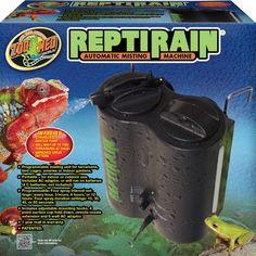 the reptiran automatic misting machine is in its box and ready to be used