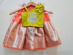 Kids Designer Outfits, Lehanga For Kids, Langa Blouse