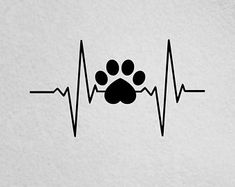 Ekg Tattoo, Cricut 3, Desain Quilling, Dog Tattoo, Heart Beat, Little Tattoos, Dog Tattoos