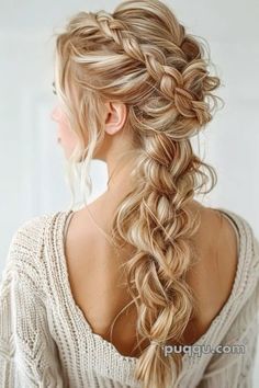 Bride Braid, Braid Wedding, Bridal Braids, Wedding Braids, Long Hair Wedding Styles, Fishtail Braid, Braut Make-up, Beautiful Braids, Hairstyle Look