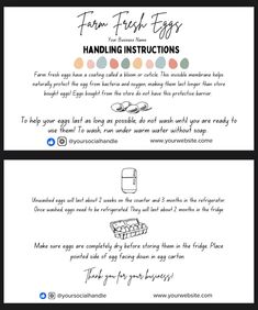 the instructions for how to make fresh eggs