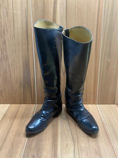 Vtg Motorcycle Riding Equestrian State Trooper Tall Black Leather Boots Size 9 1/2 D Made in U.S.A. - Etsy Tall Black Leather Boots, Tall Boots Black, Mens Motorcycle Boots, Highway Patrol, State Trooper, Equestrian Riding, Motorcycle Riding, Motorcycle Leather, Riding Motorcycle