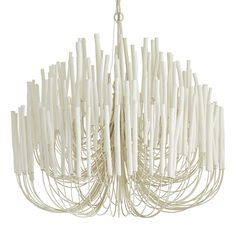 Arteriors - 89100 - Six Light Chandelier - Tilda - White Whitewash Stained Wood, Tilda Chandelier, Ashley Lee, Modern Lighting Chandeliers, Arteriors Home, Small Chandelier, Luxury Chandelier, Wood Chandelier, White Chandelier