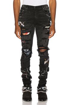 Amiri Shoes Outfit, Amiri Shoes, Amiri Jeans, Sneaker Heads, Patch Jeans, World Fashion, Men Jeans Pants, Brand Ideas, Black Jeans Outfit