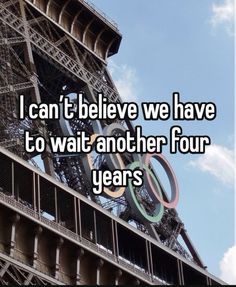 i can't believe we have to wait another four years at the eiffel tower