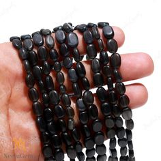 the beads are black in color