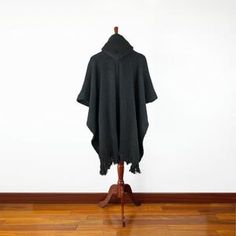 Llama Wool Unisex South American Handwoven Hooded Poncho - solid black – ECUALAMA Black Alpaca Poncho For Winter, Black Alpaca Cape For Winter, Black Alpaca Outerwear For Winter, Hooded Poncho, Festival Costumes, Cooling Blanket, Colour Pattern, South American, Soft Blankets