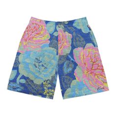 Unleash the power of the Petal & Weave Men's Jogger Shorts. The striking pink and blue rose design on classic denim represents the balance between strength and beauty. Embrace your multifaceted masculinity with this unique and timeless piece, perfect for expressing your passion for life. Petal & Weave Men's Jogger Shorts details: 100% moisture-wicking polyester Lightweight material (2.2 oz/yd² (74.6 g/m Loose fit Sewn-in care label Interior of pockets printed with exterior design Passion For Life, Designer Streetwear, Mens Luxury Fashion, Jogger Shorts, Mens Joggers, Care Label, Blue Rose, Rose Design, Flower Fashion