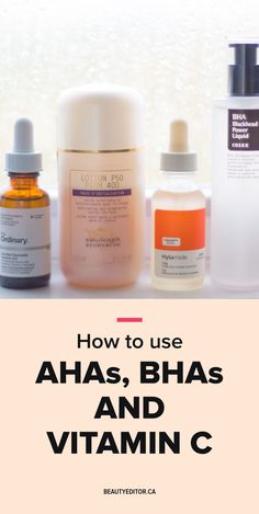 How to Use AHAs, BHAs and Vitamin C in a Skincare Routine | Beautyeditor Natural Therapy, Belleza Natural, Teeth Whitening, Blackheads, Apple Cider, Beauty Care, Skincare Routine