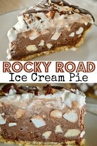 this is an image of rocky road ice cream pie