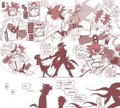 an image of a comic page with various characters