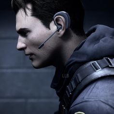 a man with ear buds on his ears