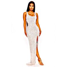 Fashion Nova Tall Family Affair Silver Sequin Gown, Size Small - Brand New With Tags/Packaging. This Glam Gown Features Thick Straps, Is Bra Friendly, Runs A Little Large, High Slit, Sliver W/Silvers Sequins All Over, Fully Lined, U-Neck Hidden Side Zipper And Floor Sweeping Length. No Trades, Best Offers Usually Accepted Within Reason Via The Offer Button. Glam Gown, 2024 Dresses, Sequin Gown, Fashion Nova Dress, Family Affair, U Neck, Silver Sequin, Side Zipper, Fashion Nova