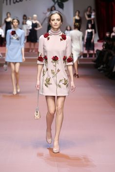 Dolce & Gabbana Women Fall Winter 2015 2016 Fashion Show Haute Couture Style, Dolce E Gabbana, 2016 Fashion, Fall 2015, Dolce & Gabbana, Milan Fashion Week, Short Dress